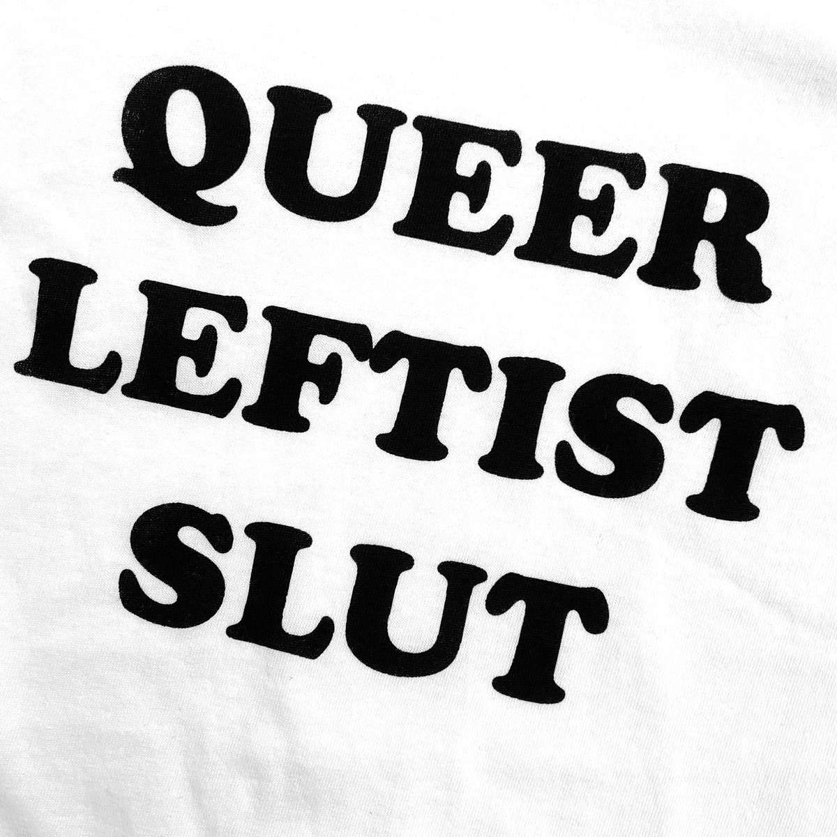 "Queer Leftist Slut" Ringer Shirt